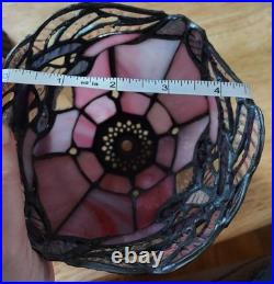 12 Copper Grove Mosa Vintage Tiffany Pink Purple Slag Stained Glass Lamp 12 Copper Grove Mosa Vintage Tiffany Pink Purple Slag Stained Glass Lamp