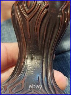 12 Copper Grove Mosa Vintage Tiffany Pink Purple Slag Stained Glass Lamp