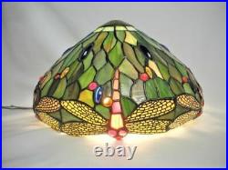 12 Dragonfly Leaded Slag Glass Lamp Shade Arts Crafts Mission Tiffany Style