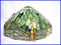 12 Dragonfly Leaded Slag Glass Lamp Shade Arts Crafts Mission Tiffany Style