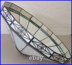 16 Inches ARTS & CRAFT MISSION STAINED SLAG GLASS LAMP SHADE TIFFANY STYLE