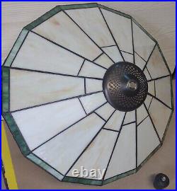 16 Inches ARTS & CRAFT MISSION STAINED SLAG GLASS LAMP SHADE TIFFANY STYLE