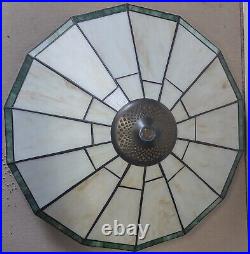 16 Inches ARTS & CRAFT MISSION STAINED SLAG GLASS LAMP SHADE TIFFANY STYLE