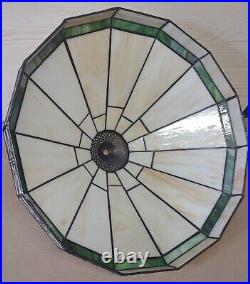 16 Inches ARTS & CRAFT MISSION STAINED SLAG GLASS LAMP SHADE TIFFANY STYLE
