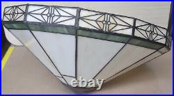 16 Inches ARTS & CRAFT MISSION STAINED SLAG GLASS LAMP SHADE TIFFANY STYLE