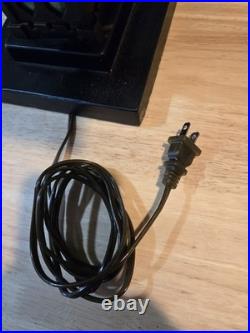 1900s Cast Iron Mottled Green Slag Glass Lamp Electric Light Modified