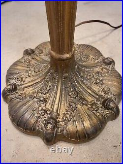 1920's Empire Lamp Co. Chicago SLAG GLASS Lamp Dogwood Filigree Rare Pattern HTF