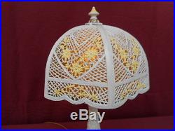 1920s ART NOUVEAU SLAG GLASS BOUDOIR LAMP SALEM BROS