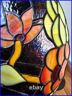 1920s Tiffany Style Slag Leaded Stained Glass Hanging Pendant Fruit Chandelier 1920s Tiffany Style Slag Leaded Stained Glass Hanging Pendant Fruit Chandelier