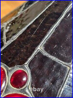 1920s Tiffany Style Slag Leaded Stained Glass Hanging Pendant Fruit Chandelier 1920s Tiffany Style Slag Leaded Stained Glass Hanging Pendant Fruit Chandelier