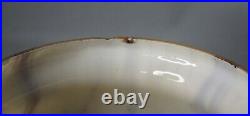 1930s Art Deco Bohemian Cream Cased Marbled Glass Lamp Light Shade Slag Bell