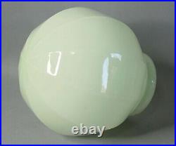 1930s Art Deco Bohemian Vaseline Cased Glass Lamp Shade Globe Ball Umbrella