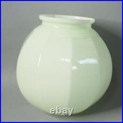 1930s Art Deco Bohemian Vaseline Cased Glass Lamp Shade Globe Ball Umbrella
