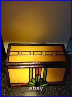 2006 Slag Glass Multicolor Table Lamp