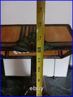 2006 Slag Glass Multicolor Table Lamp