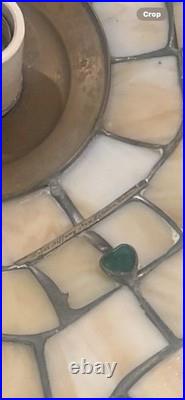 24 Stained Slag Glass Lamp Grape Clusters on Vine Tiffany Style