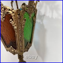 29 Vintage Cherub Putti Lamp Slag Glass Panels Pat Pend 645 Marble Base 29 Vintage Cherub Putti Lamp Slag Glass Panels Pat Pend 645 Marble Base