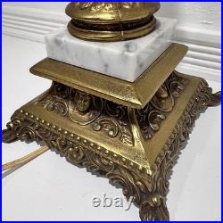 29 Vintage Cherub Putti Lamp Slag Glass Panels Pat Pend 645 Marble Base 29 Vintage Cherub Putti Lamp Slag Glass Panels Pat Pend 645 Marble Base