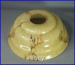 30s Art Deco Bohemian Loetz Marbled Glass Lamp Shade Ceiling Light Caramel Slag