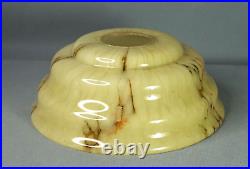 30s Art Deco Bohemian Loetz Marbled Glass Lamp Shade Ceiling Light Caramel Slag