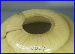 30s Art Deco Bohemian Loetz Marbled Glass Lamp Shade Ceiling Light Caramel Slag