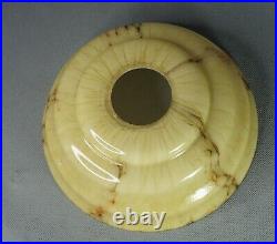 30s Art Deco Bohemian Loetz Marbled Glass Lamp Shade Ceiling Light Caramel Slag