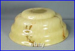 30s Art Deco Bohemian Loetz Marbled Glass Lamp Shade Ceiling Light Caramel Slag