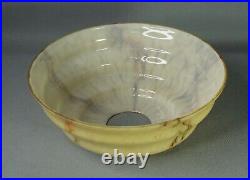 30s Art Deco Bohemian Loetz Marbled Glass Lamp Shade Ceiling Light Caramel Slag