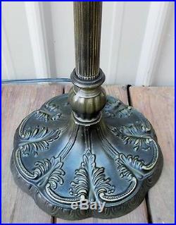 60 Tiffany Style Victorian Floor Lamp Base For Stained Leaded Slag Glass Shade