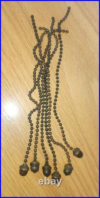 6 Original Leaded Slag Stained Glass Lamp Acorn Pull Chains for Handel Duffner 6 Original Leaded Slag Stained Glass Lamp Acorn Pull Chains for Handel Duffner