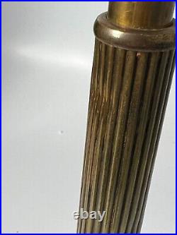ANTIQUE 1800's BRADLEY & HUBBARD SLAG GLASS LAMP