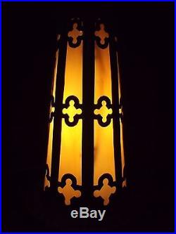 ANTIQUE Art Nouveau Table Lamp night LIGHTED BASE Slag Glass iron DOUBLE SOCKET