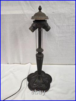 ANTIQUE LAMP BASE FOR REVERSE PAINTED LAMP OR SLAG LAMP SHADE Art Deco Hubbard