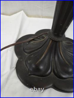 ANTIQUE LAMP BASE FOR REVERSE PAINTED LAMP OR SLAG LAMP SHADE Art Deco Hubbard