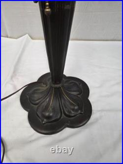 ANTIQUE LAMP BASE FOR REVERSE PAINTED LAMP OR SLAG LAMP SHADE Art Deco Hubbard
