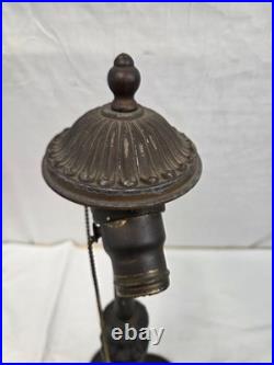ANTIQUE LAMP BASE FOR REVERSE PAINTED LAMP OR SLAG LAMP SHADE Art Deco Hubbard