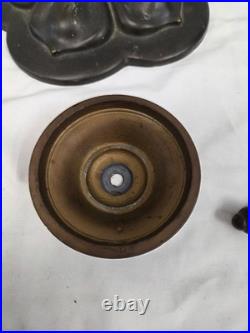 ANTIQUE LAMP BASE FOR REVERSE PAINTED LAMP OR SLAG LAMP SHADE Art Deco Hubbard