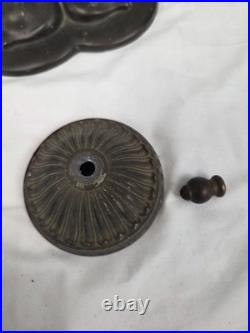 ANTIQUE LAMP BASE FOR REVERSE PAINTED LAMP OR SLAG LAMP SHADE Art Deco Hubbard