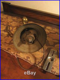 Antique Slag Glass & Brass Ceiling Light Fixture. Stained Glass Hanging Lamp