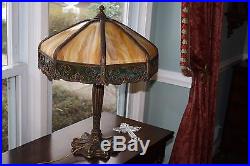 Antique Slag Glass Lamp, Royal Art Glass Co, 1912, Gorgeous, Exc. Cond, No Res