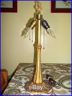 Antique Slag Glass Table Lamp. B&h, Handel, Era. 1920's. Vintage Slag Glass Lite