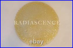 ART DECO THICK SLAG GLASS LALIQUE STYLE SAUCER LIGHT HANGING CEILING LAMP 1930s