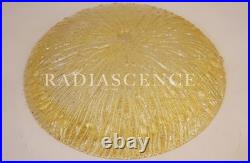 ART DECO THICK SLAG GLASS LALIQUE STYLE SAUCER LIGHT HANGING CEILING LAMP 1930s