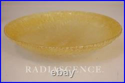 ART DECO THICK SLAG GLASS LALIQUE STYLE SAUCER LIGHT HANGING CEILING LAMP 1930s