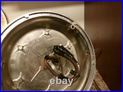 Akro Agate Slag Glass & Chrome Table Lamp 3 Way Switch Shade Holder W. Finial Akro Agate Slag Glass & Chrome Table Lamp 3 Way Switch Shade Holder W. Finial