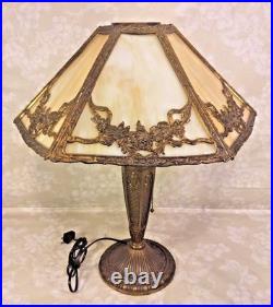 Ant Edwardian Slag Glass Lamp Works! From Estate of Descendant of General Seward Ant Edwardian Slag Glass Lamp Works! From Estate of Descendant of General Seward