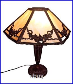 Ant Edwardian Slag Glass Lamp Works! From Estate of Descendant of General Seward Ant Edwardian Slag Glass Lamp Works! From Estate of Descendant of General Seward