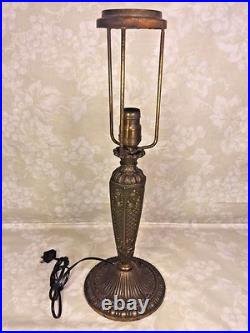 Ant Edwardian Slag Glass Lamp Works! From Estate of Descendant of General Seward