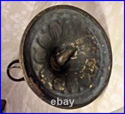 Ant Edwardian Slag Glass Lamp Works! From Estate of Descendant of General Seward