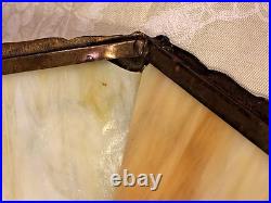 Ant Edwardian Slag Glass Lamp Works! From Estate of Descendant of General Seward